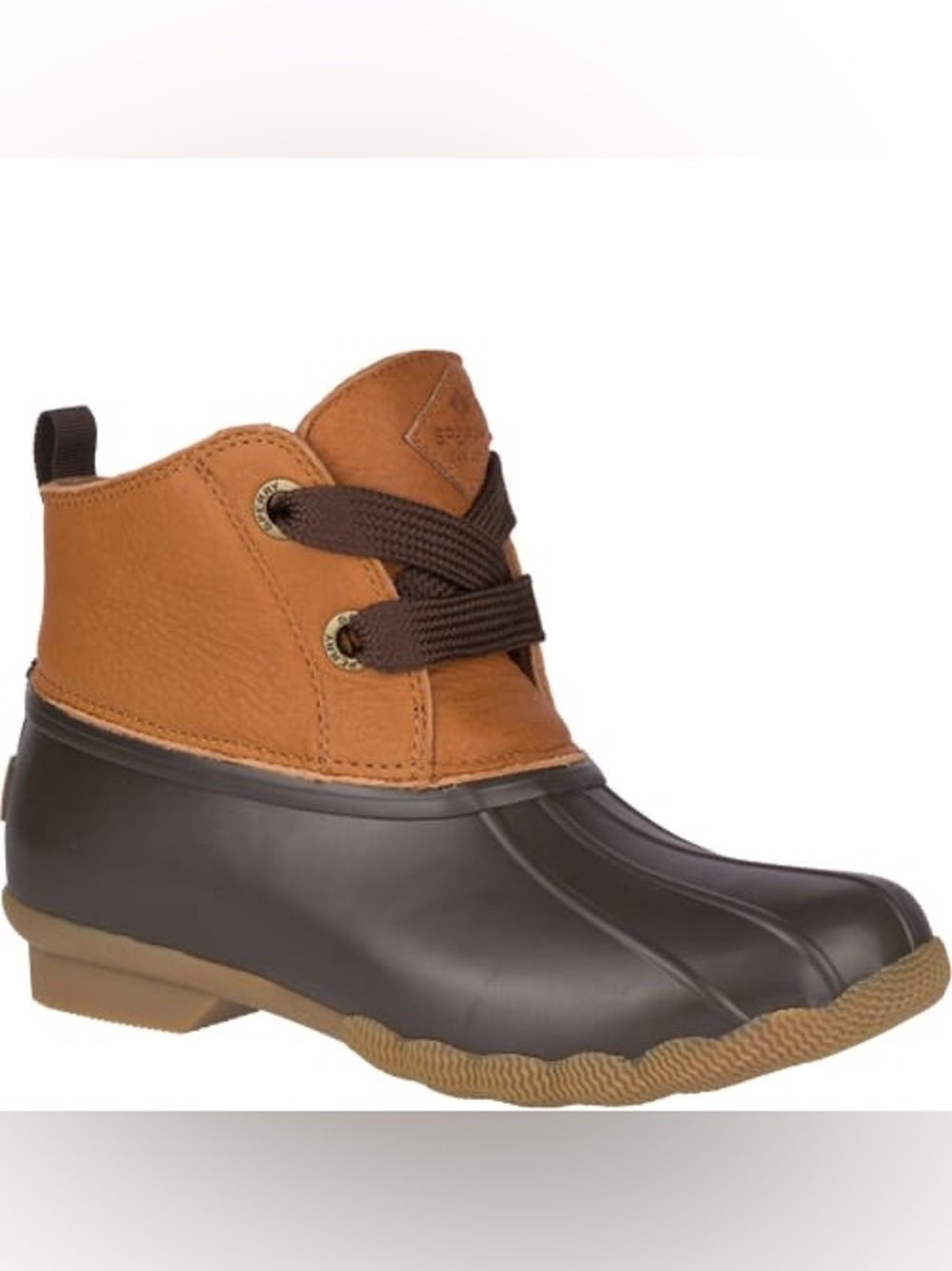 ✨Sperry Women's Saltwater 2-Eye Leather Duck Boots in Tan/Brown✨